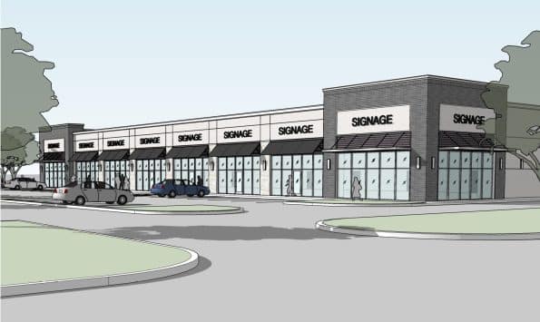 Rendering of Shops at Academy in Forth Worth, TX