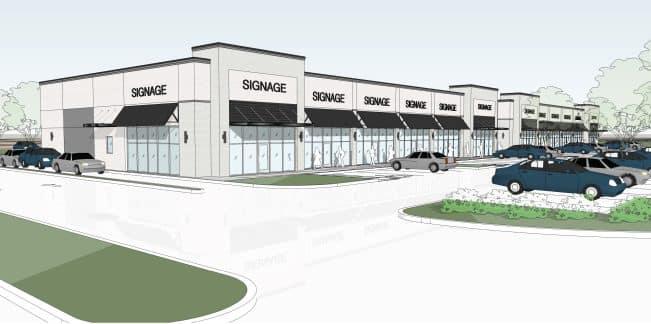 Rendering for Shops at Teasley in Denton, TX