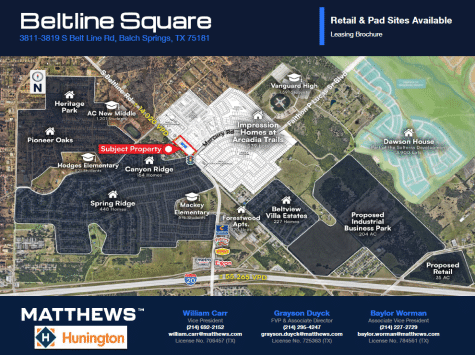 New construction pad sites available at Beltline Square in Balch Springs, TX