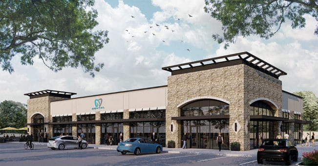 Rendering for Shops at Travisso in Leander, TX